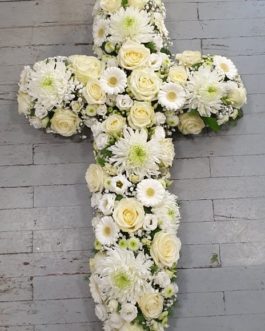 Croix de fleurs Prière
