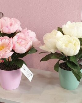 Pot Pivoines artificielles