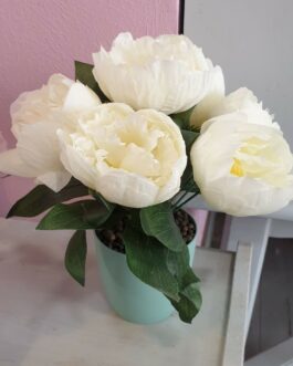 Pot Pivoines artificielles