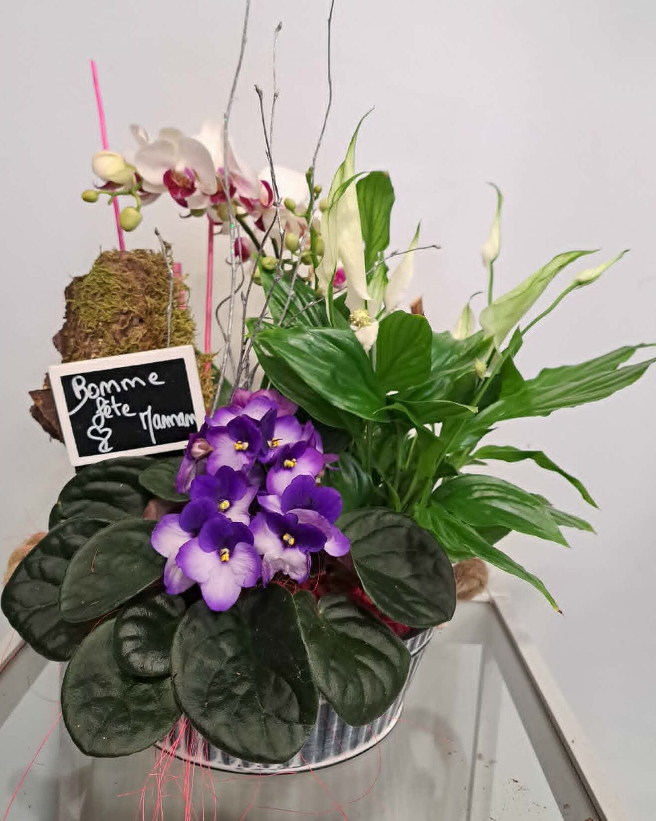 Composition florale  »Bonne fête Maman »