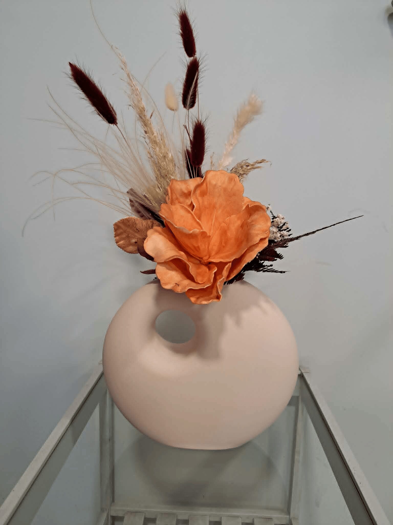 Composition de fleurs séchées Soleil