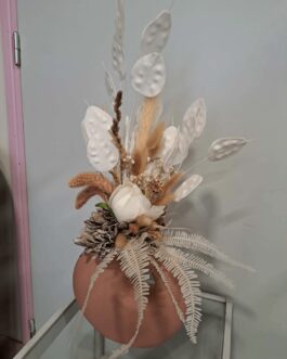 Bouquet de fleurs en fleurs séchées et Evéa Lisina