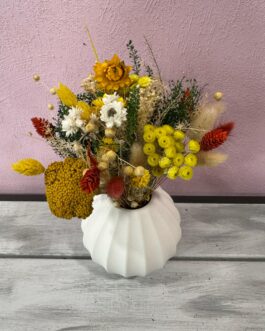 Composition de fleurs séchées Soleil