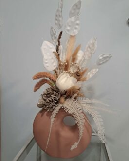 Bouquet de fleurs en fleurs séchées et Evéa Lisina