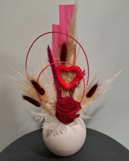 Composition de fleurs séchées Pétunia