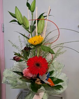 Bouquet en hauteur Soleil