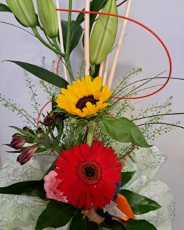 Bouquet en hauteur Soleil